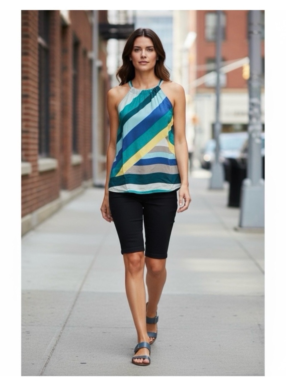 Tommy Bahama  Halter Tank Top in Teal & Blue - Women